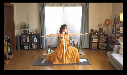Warrior movement 1 summer SM Hagar Harpak demonstrates a warrior pose